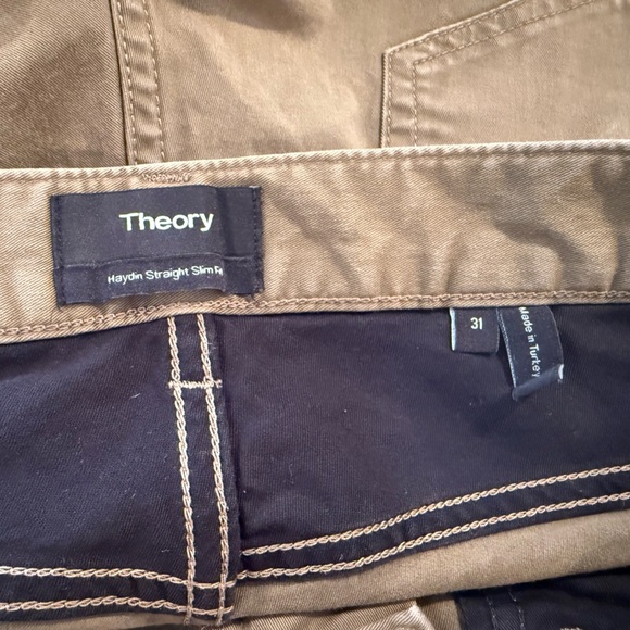 Theory Men's Haydin Slim Straight Pants Size 31 Khaki - Picture 8 of 8